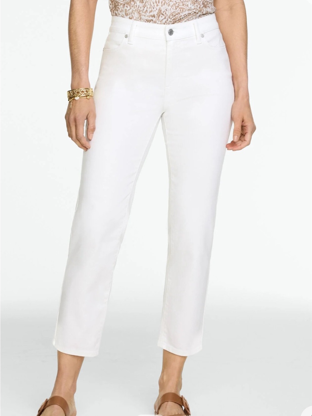 Talbots White High-Rise Cropped Jeggings